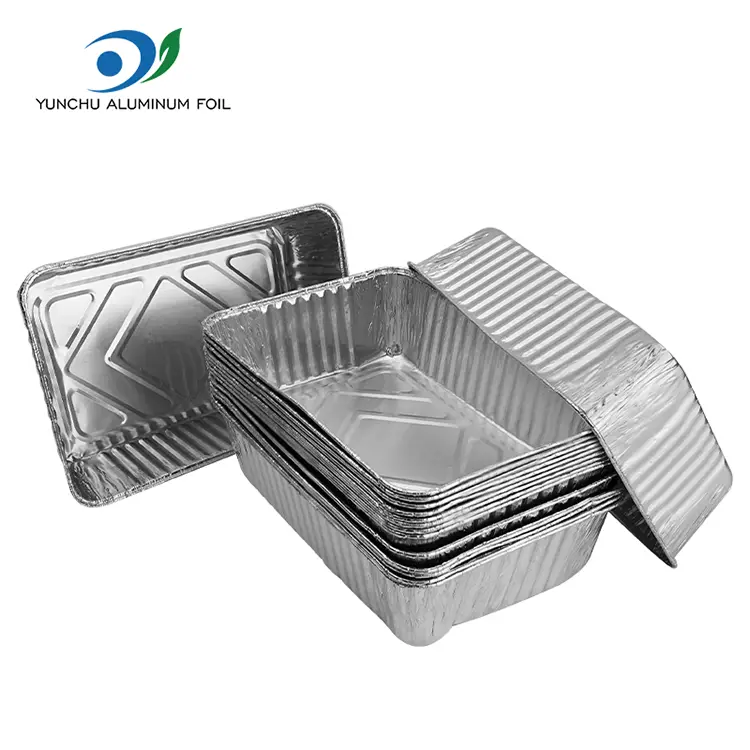 Roti Rectangular Takeaway Silver Aluminium Foil Containers