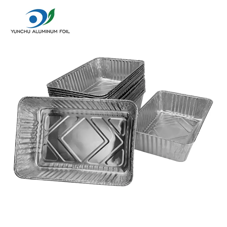 Roti Rectangular Takeaway Silver Aluminium Foil Containers