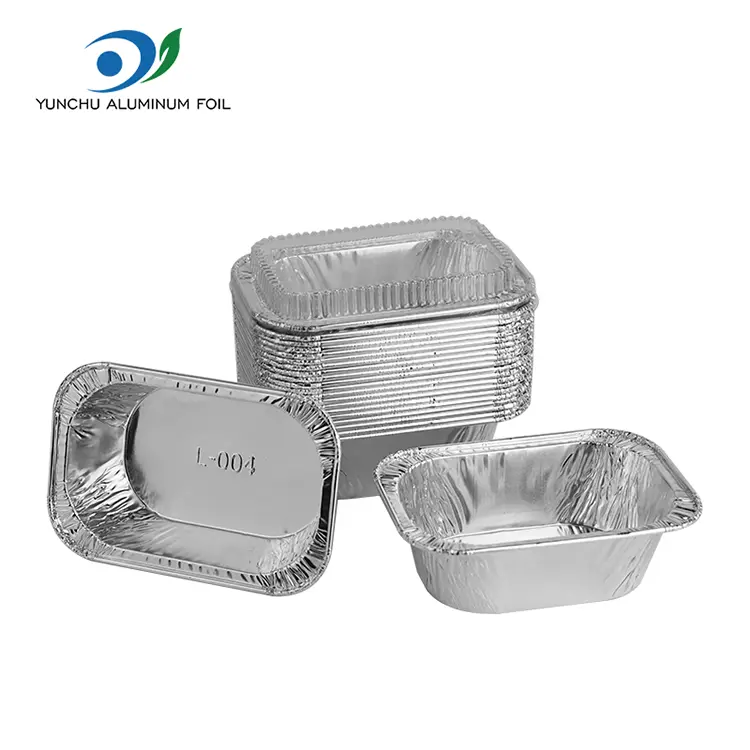 Kek Rectangular Baking Silver Aluminium Foil Containers