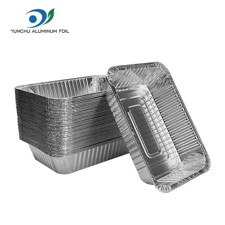 Lembaran pembakar segi empat tepat perak aluminium foil