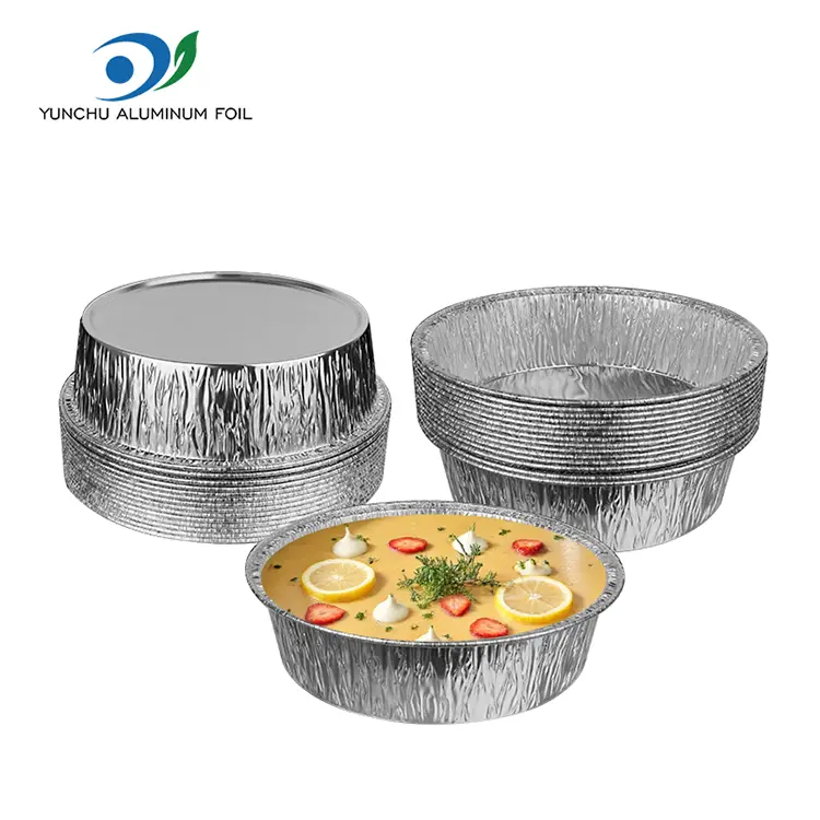 Bekas Foil Foil Silver Air Fryer Pusingan