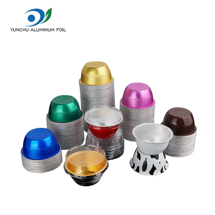 Warna kek bulat smoothwall container foil aluminium