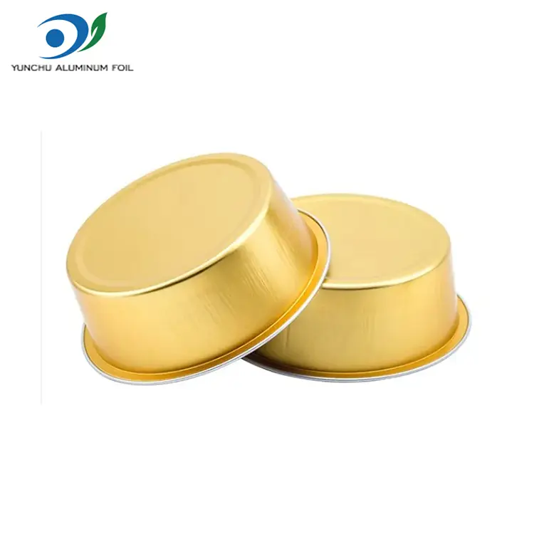 Warna bulat baking smoothwall container foil aluminium