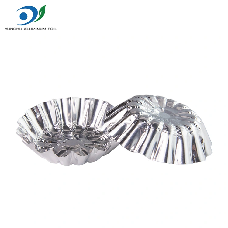 Mainan Tart Telur Pusingan Penaik Perak Aluminium Foil Food Container