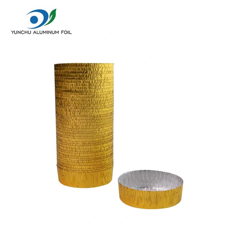 Pusingan Kecil Kecil Perak Aluminium Foil Container Makanan