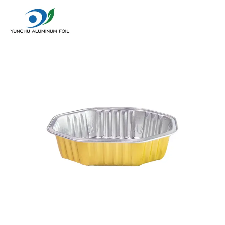 Cawan kek berbentuk khas smoothwall container foil aluminium
