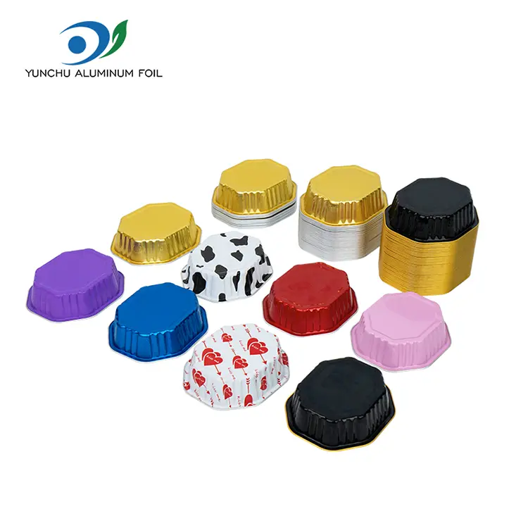 Cawan kek berbentuk khas smoothwall container foil aluminium