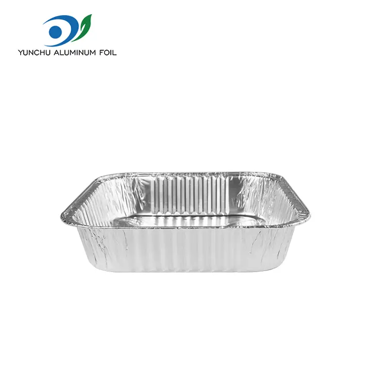 Bekas Bawa Bawa Kerajang Aluminium Persegi Untuk Pembungkusan Makanan Dan Katering