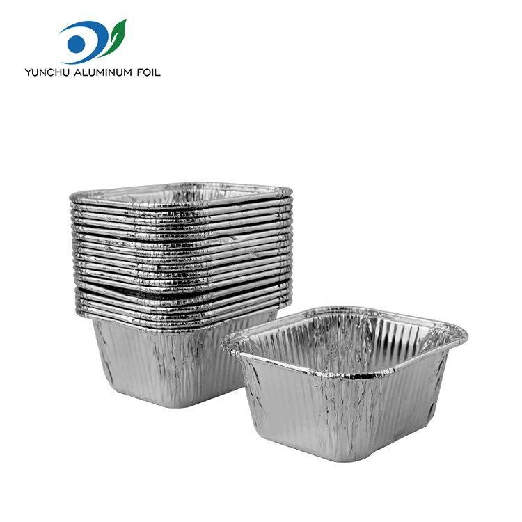 Square Baking Sheet Air Fryer Silver Aluminium Foil Containers