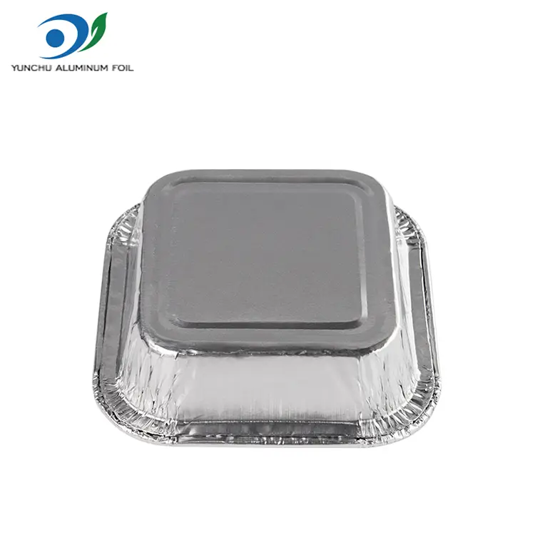 Kek Square Cake Fryer Silver Aluminium Foil Containers